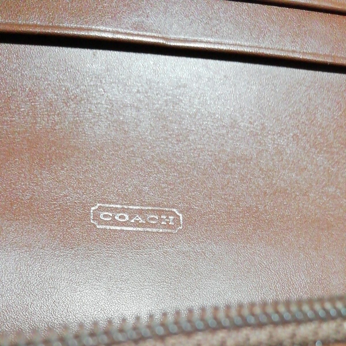 【早い者勝ち／USED美品】二つ折り長財布　コーチ　COACH　ブラウン　ロングウォレット　シンプルデザイン