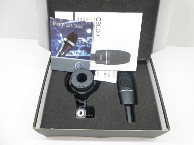 n76834-ty ジャンク○AKG by HARMAN C3000 CONDENSER MICROPHONE コンデンサーマイクロフォン [091-240506]の画像1