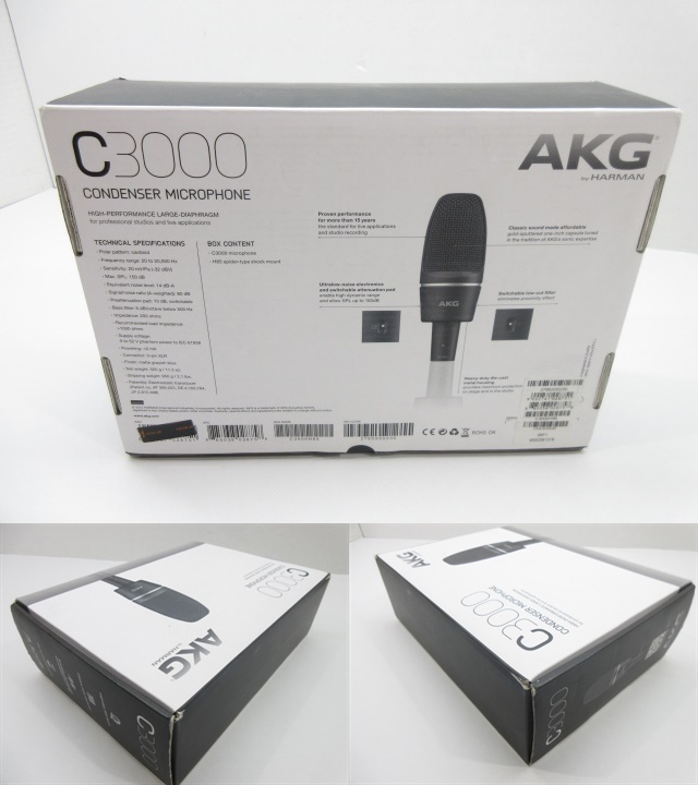 n76834-ty ジャンク○AKG by HARMAN C3000 CONDENSER MICROPHONE コンデンサーマイクロフォン [091-240506]の画像10