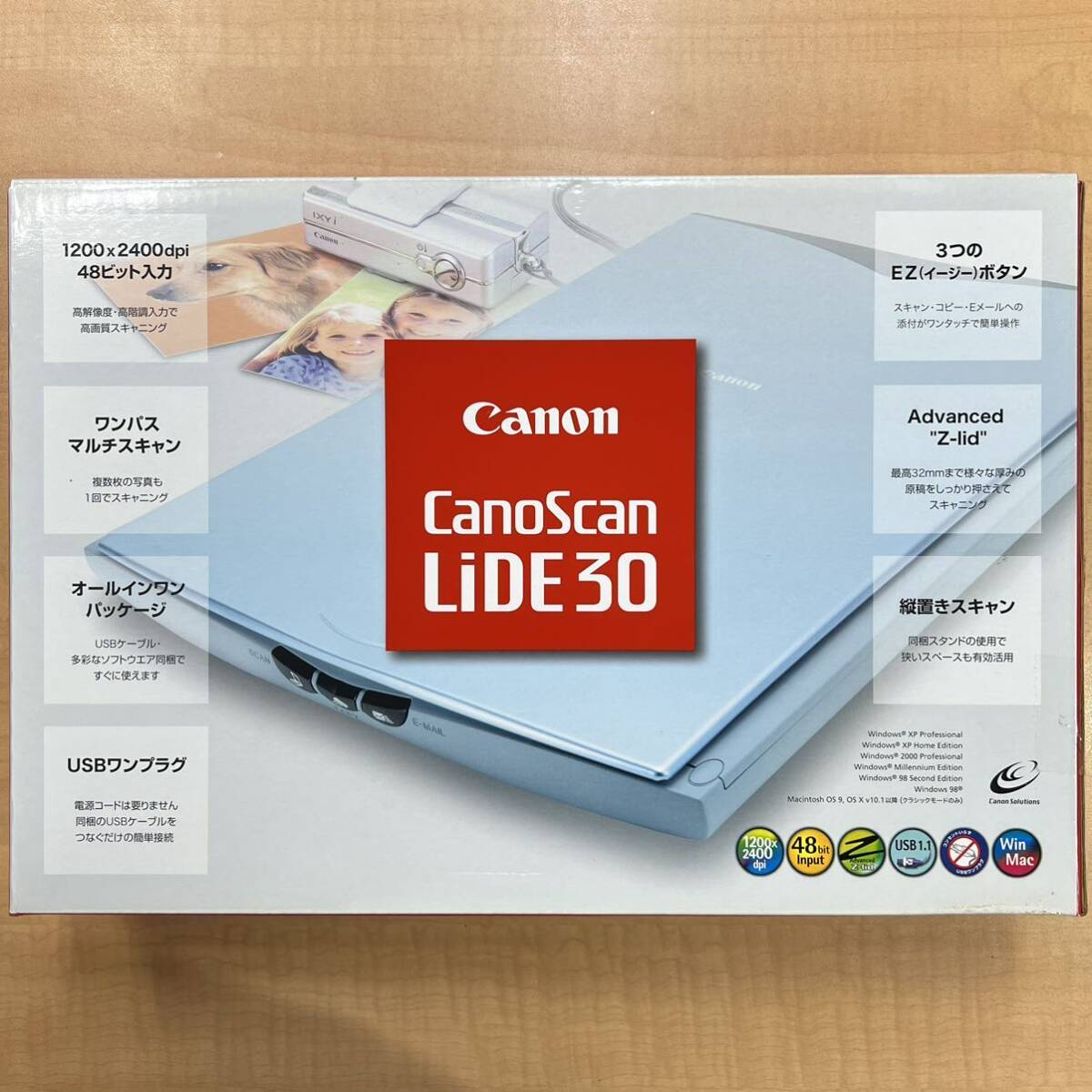 未使用 Canon CanoScan LiDE 30 フラットベッドスキャナー キャノン キャノスキャン ライド 30 経年保管品 新品_画像1