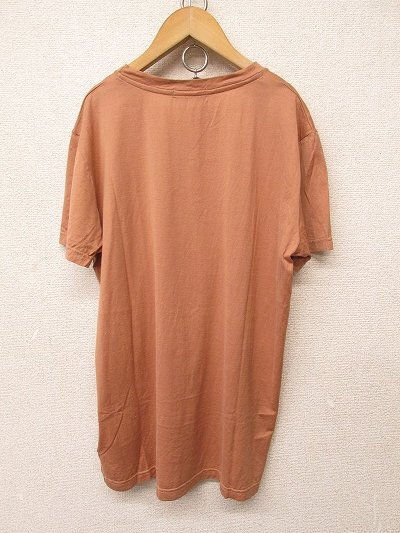 k6699：イギリス製！MARGARET HOWELL(マーガレットハウエル) 半袖Tシャツ M カットソー 茶ブラウン レディース/メンズ：35_画像2