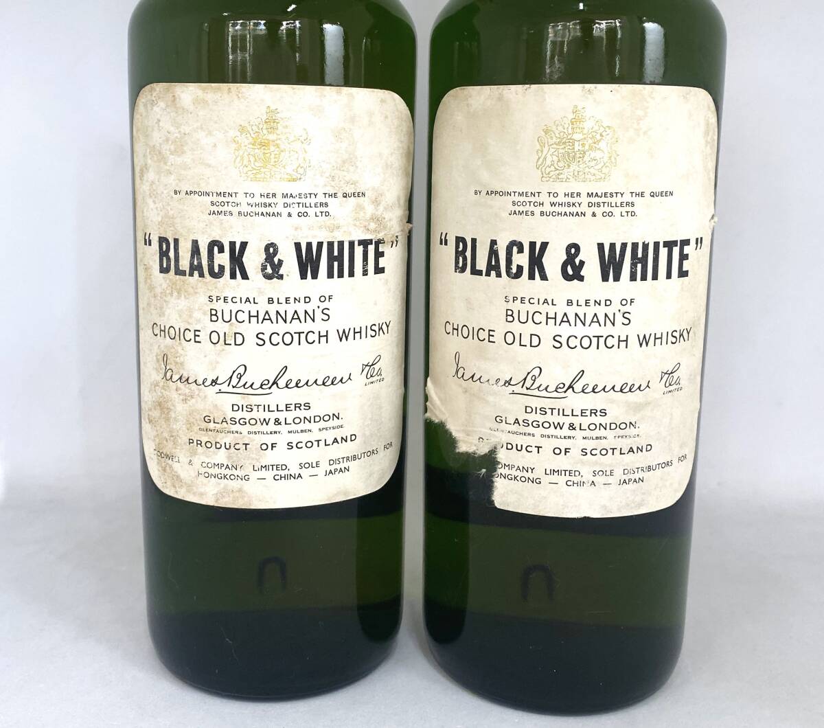 ● BLACK & WHITE ブラック＆ホワイト ブキャナンズチョイスオールド 特級 スコッチウィスキー ２本セット ■ 未開栓_画像3