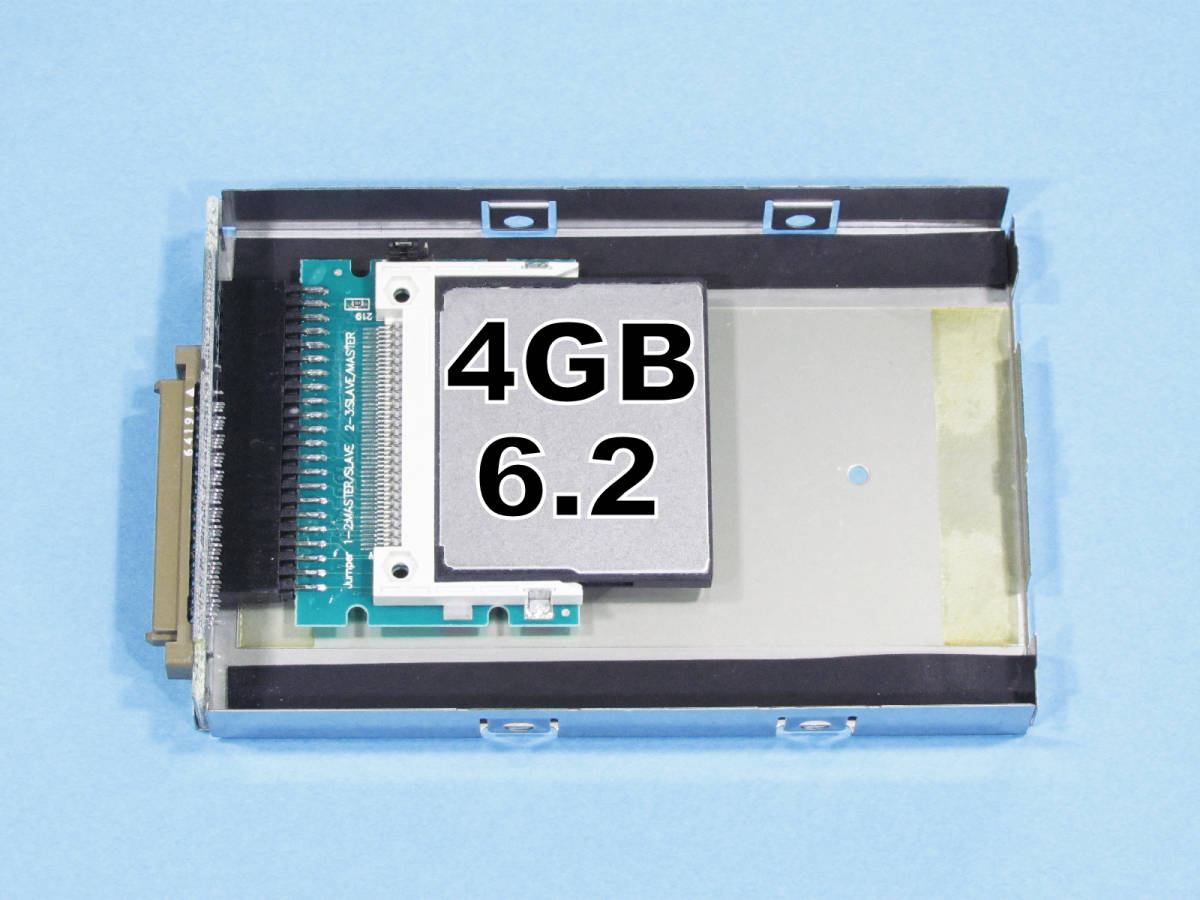 ４ＧＢ／MS-DOS6.2／確認用OS有● NEC PC-9821 ノート 内蔵IDE-HDDパック用HDD（CFカード ４GB SSD）●取付後すぐに動作確認可_PC-9821の金属ケースのHDDパックにも対応