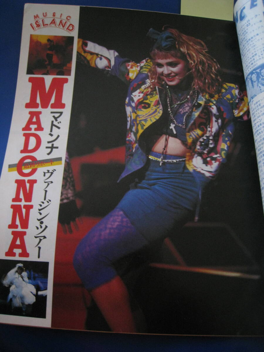 # еженедельный FM запад версия 1985/6/3-6/16 No.12 обложка : Madonna k.-n Izumiya Shigeru Yanagi George Off Course зона безопасности FM журнал * старая книга *