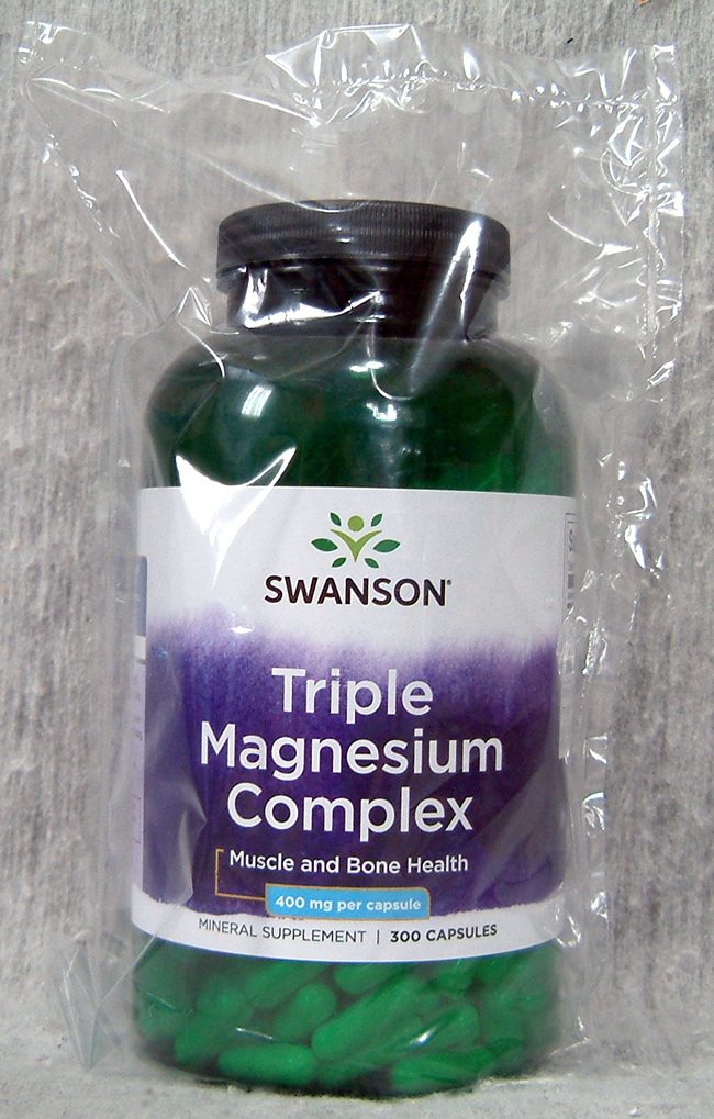 ●トリプル マグネシウム 400mg 300カプセル● スワンソン_大瓶　300粒入り