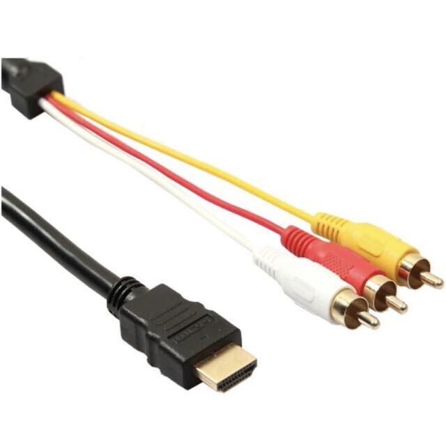 【開封のみ】ジェネリック★ 金メッキ HDMI A/M TO RCA3 変換ケーブル 1.5m 送料無料_画像3