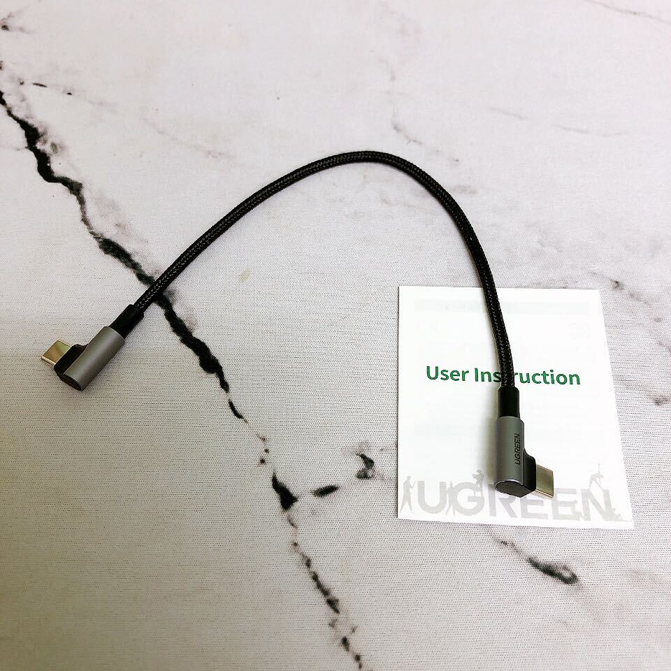 【開封のみ】UGREEN ★【L字型】 USB C ケーブル Type-c ケーブル L字 60W/3A PD3.0急速充電 C to C ケーブル ナイロン編み iPhone15