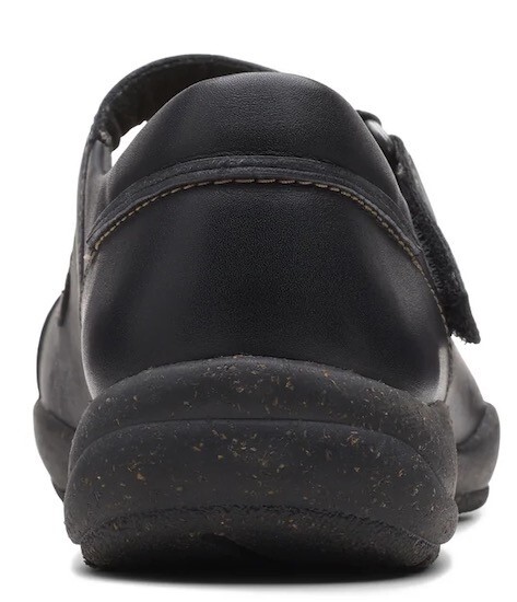 Clarks Clarks 26cm strap leather black me Lee je-n ballet pumps Flat Loafer slip-on shoes boots RRR139