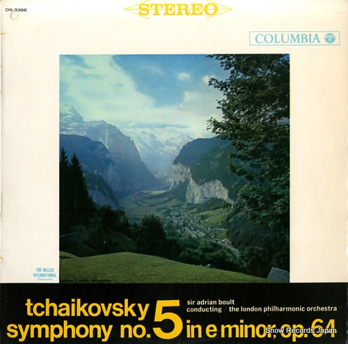 エードリアン・ボールト チャイコフスキー：交響曲第5番ホ短調作品64 OS-3386_画像1