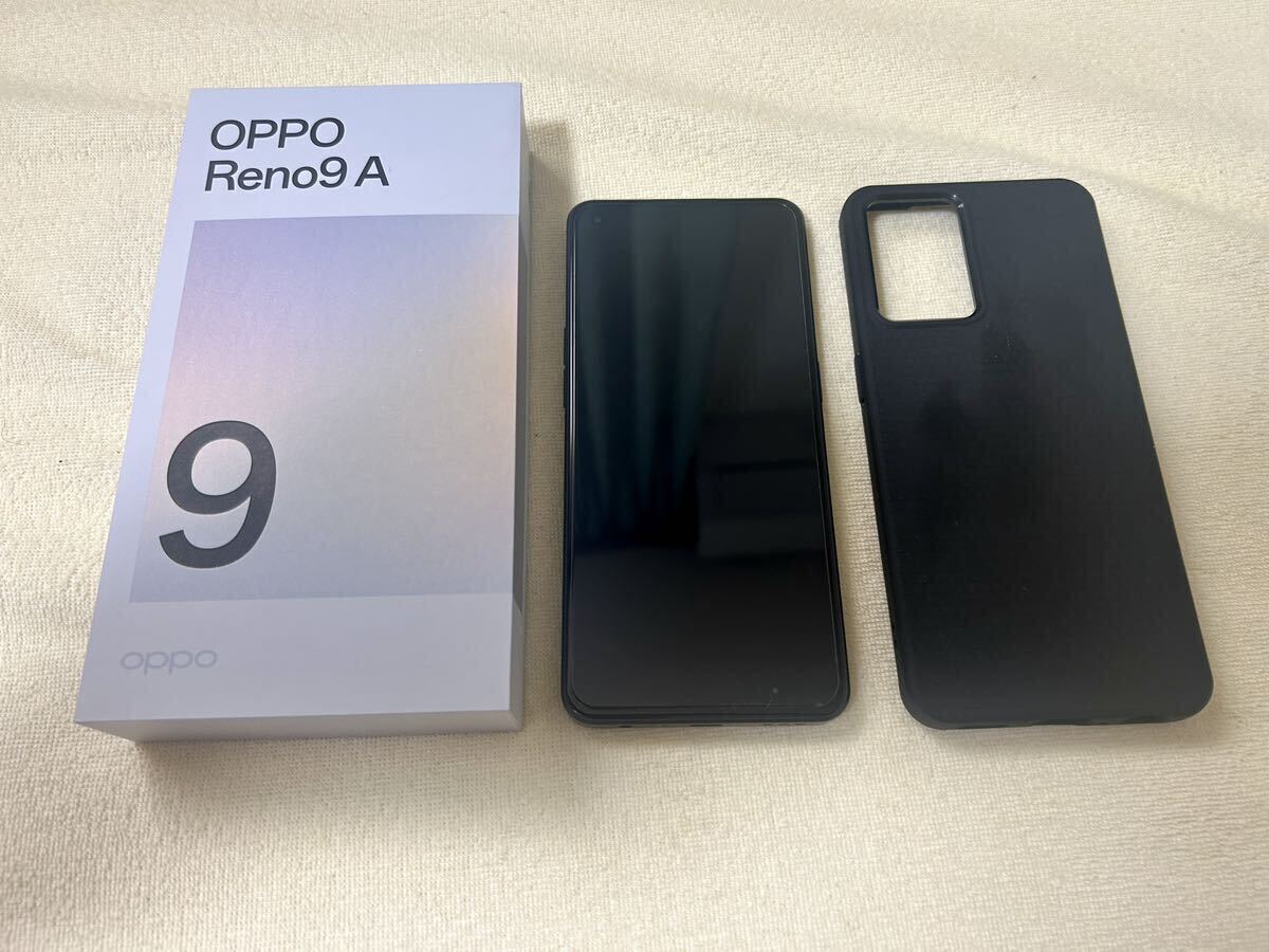 【新品同様】OPPO Reno9a SIMフリー ワイモバイル版 A301OP ブラック おまけ複数付き_画像1