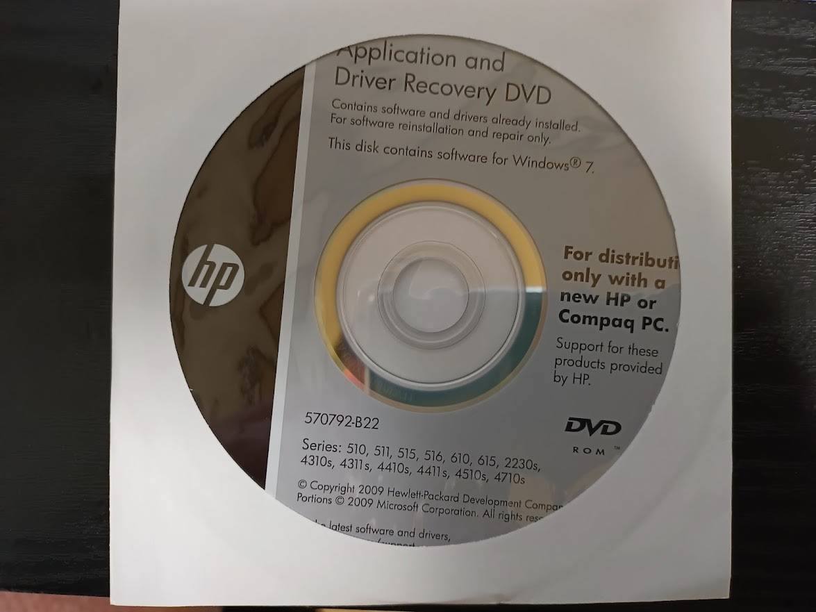 未使用品 HP Windows 7 Professional 32bit OS DVDメディア 3枚 セット同梱 送料無料_画像3