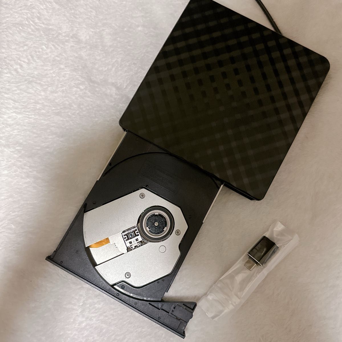 DVDドライブ 外付け USB3.0 ポータブル typeC USBポート CDドライブ 静音 高速 軽量 スリム コンパクト
