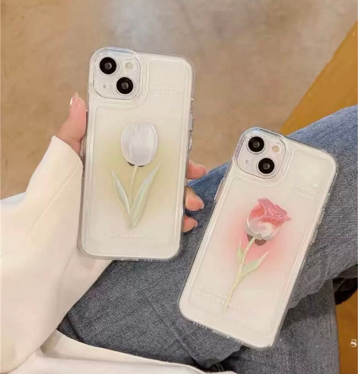 【新品】 チューリップ 花柄 スマホケース 携帯 iPhone11 ケース  ローズ スマホ iPhone