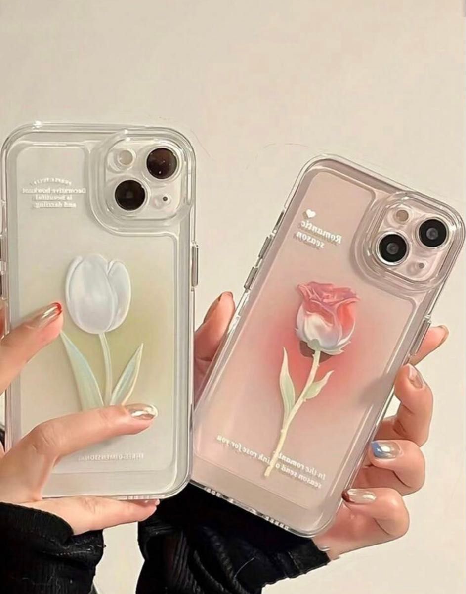 【新品】 チューリップ 花柄 スマホケース 携帯 iPhone11 ケース  ローズ スマホ iPhone