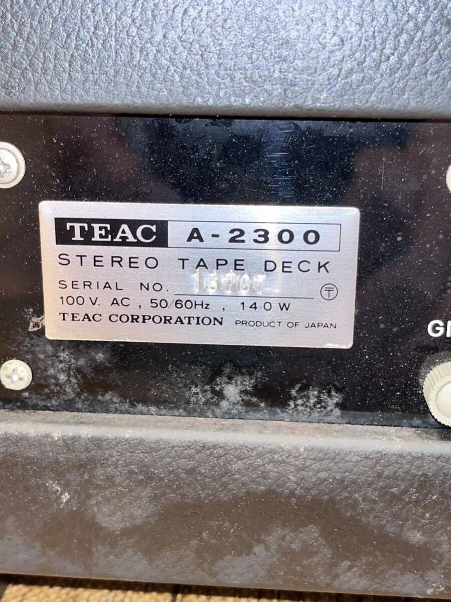 516 TEAC　ティアック　A-2300　オープンリールデッキオーディオ機器通電確のみ_画像9