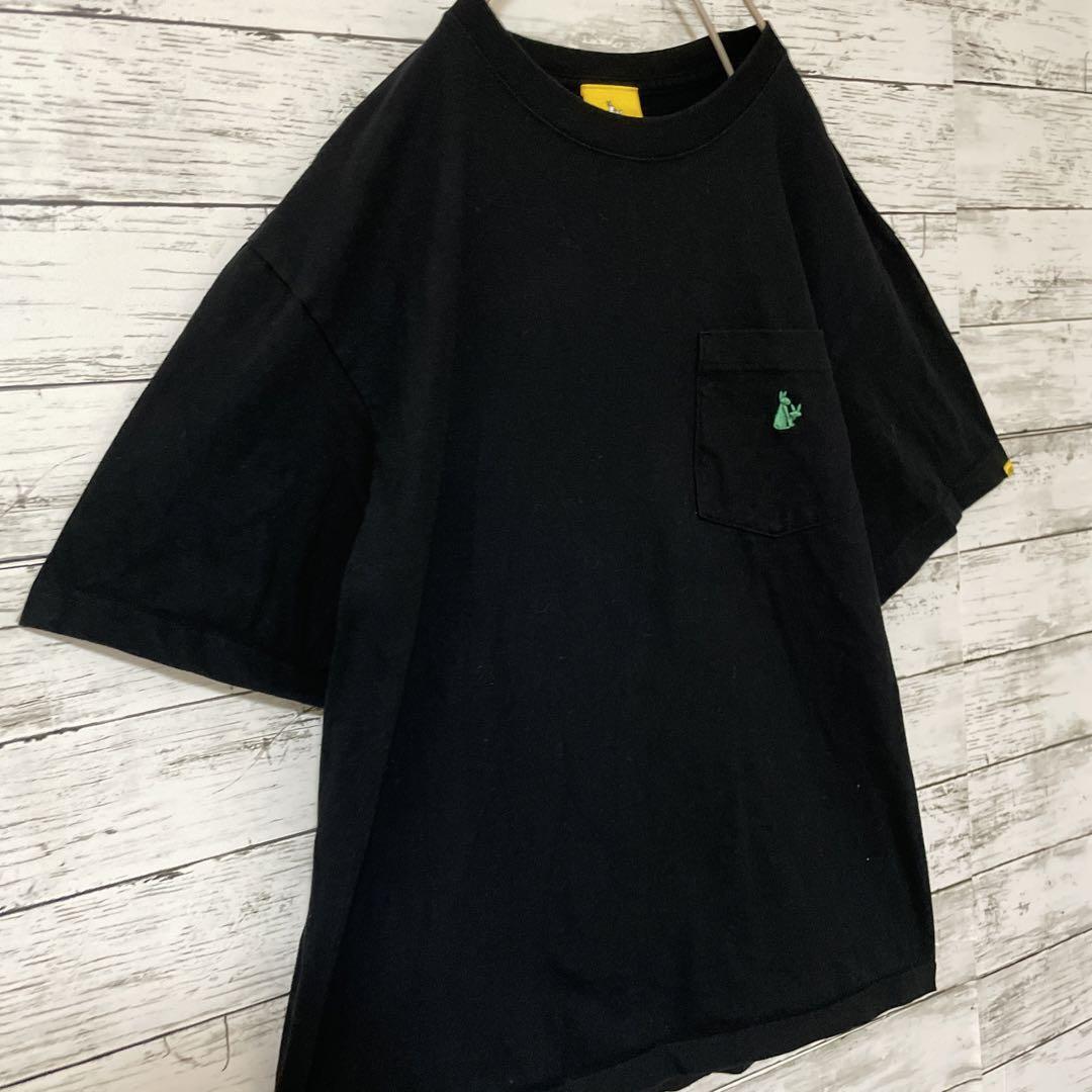 FR2 ポケT 刺繍 ワンポイント Tシャツ 黒 人気 定番 ストリート_画像5