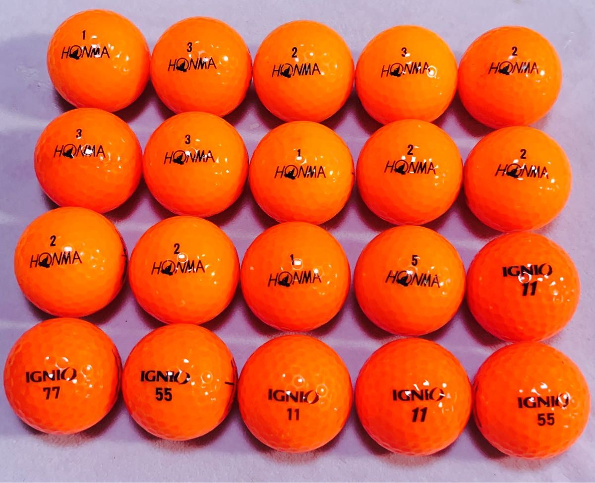 20球　ホンマゴルフ　イグニオ HONMA  オレンジ カラーボール ホンマ ロストボール　IGNIO