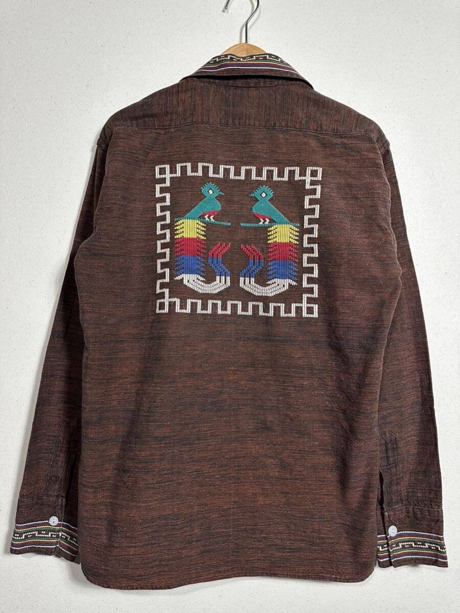 70~80's vintage GUATEMALA EMBROIDERY SHIRTヴィンテージ グアテマラシャツ 刺繍シャツ 古着 刺繍 エスニック ヒッピーの画像2