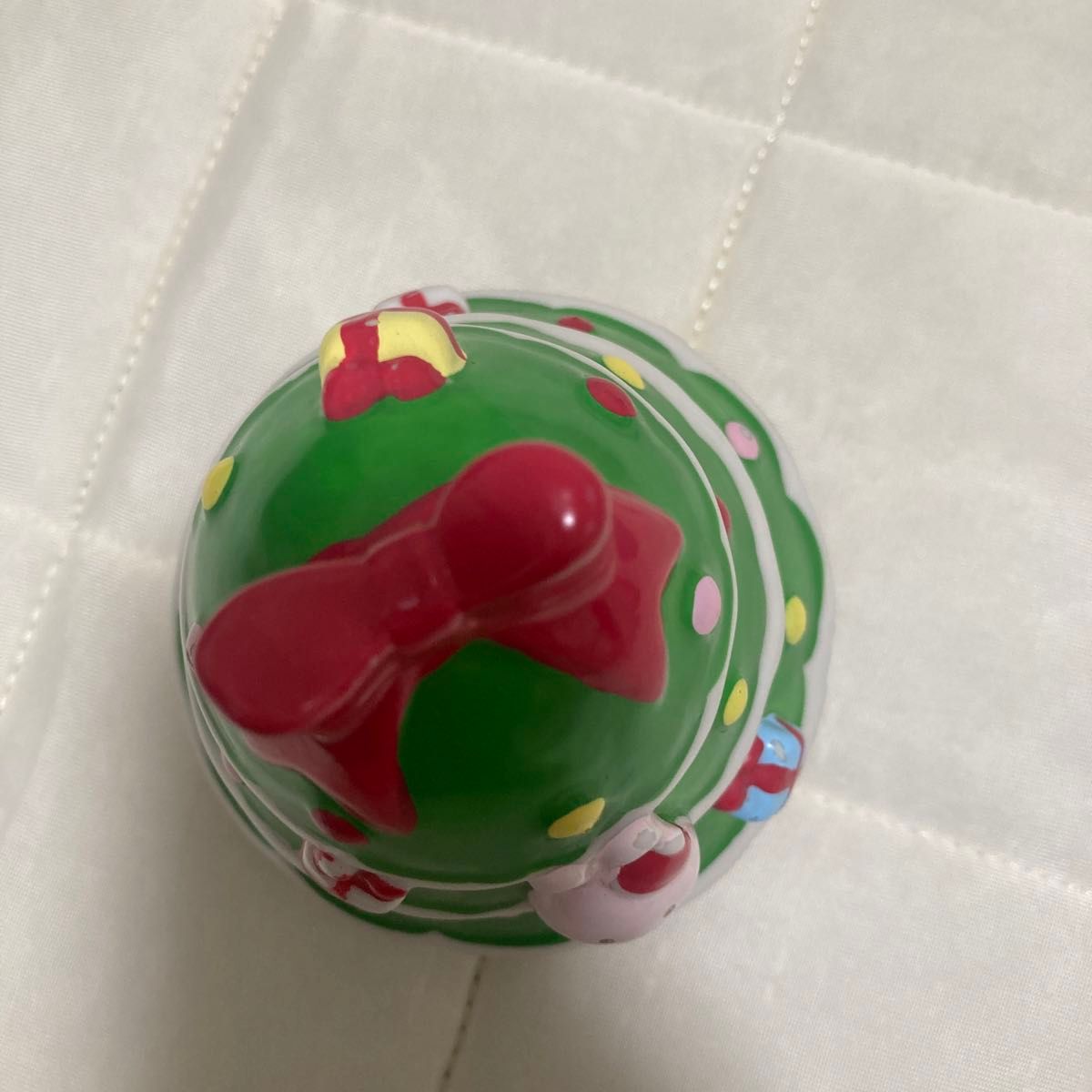 Mother garden うさぎのクリスマス小物入れ　陶器