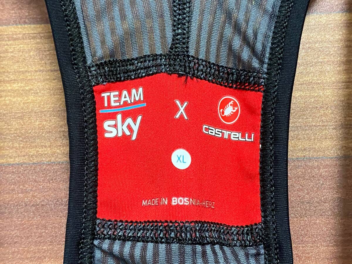 HV564 カステリ CASTELLI ビブショーツ XL 黒 TEAM SKYの画像7