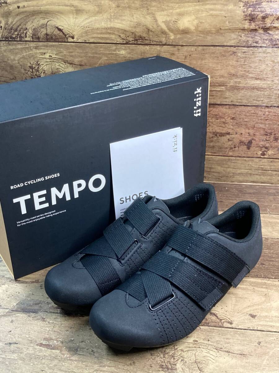 HW803 フィジーク fizik テンポ TENPO R5 パワーストラップ 39サイズ SPD-SL ビンディングシューズ 黒