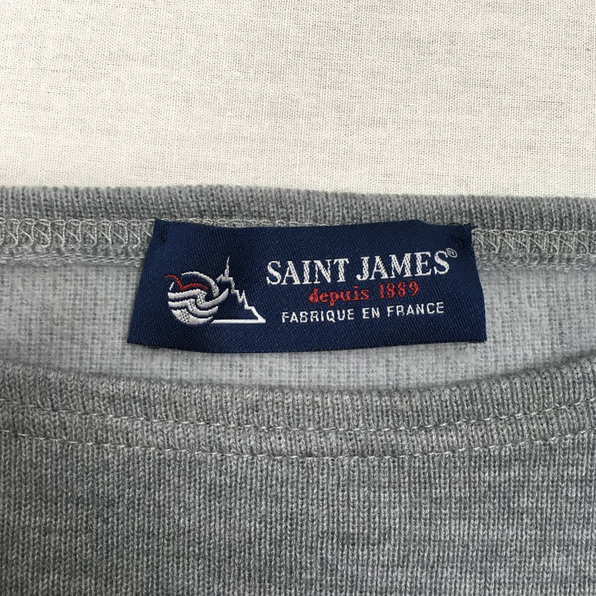 Saint James セントジェームス フランス製 DOUBLEFACE SWEATER ダブルフェイスセーター 長袖 サイズ3 1/2PON グレー_画像4