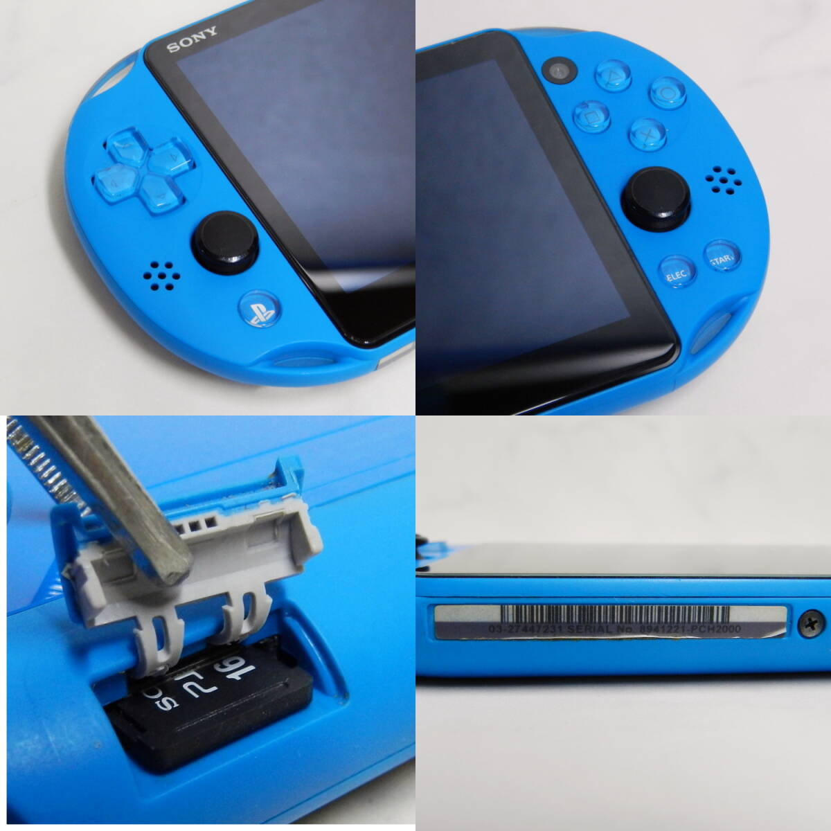 # SONY Sony PS VITA PCH-2000 Wi-Fi model aqua blue body only operation verification the first period . ending USED goods!