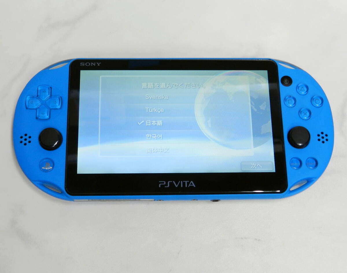 # SONY Sony PS VITA PCH-2000 Wi-Fi model aqua blue body only operation verification the first period . ending USED goods!