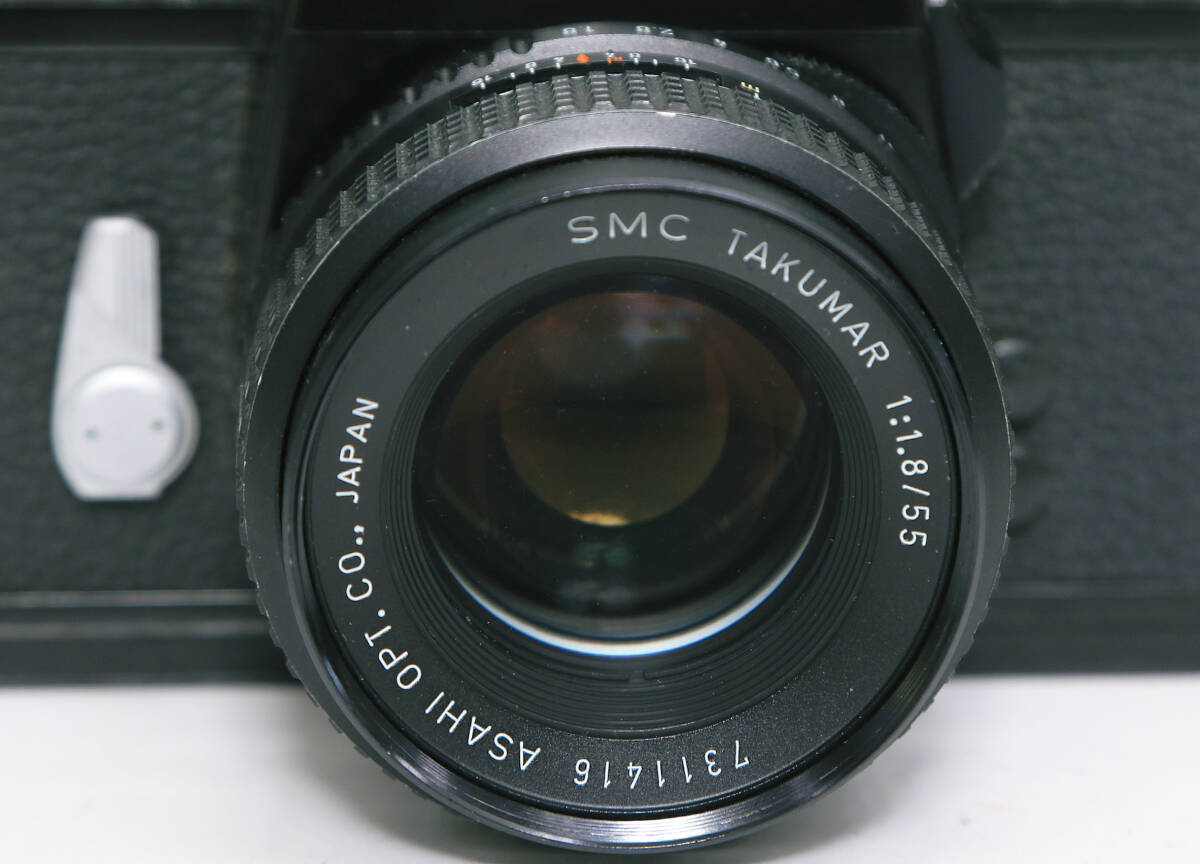 PENTAX SPF ブラック  SMC TAKUMAR 55mm/1.8  純正ケース、純正キャップの画像3