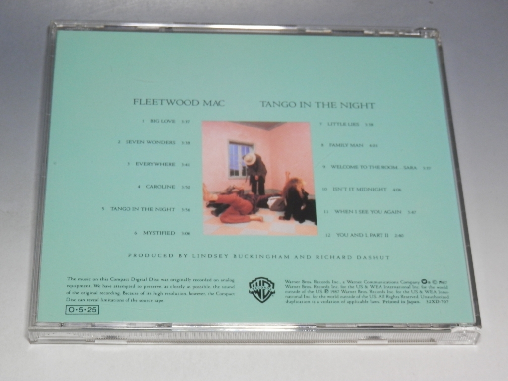 ☆ FLEETWOOD MAC フリートウッド・マック TANGO IN THE NIGHT タンゴ・イン・ザ・ナイト 国内盤CD 32XD-707の画像2