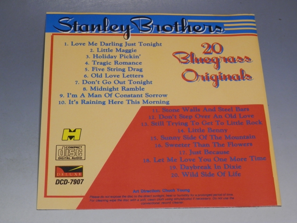 ☆ THE STANLEY BROTHERS ザ・スタンレー・ブラザーズ 20 Bluegrass Originals 輸入盤CD/*盤キズあり_画像6