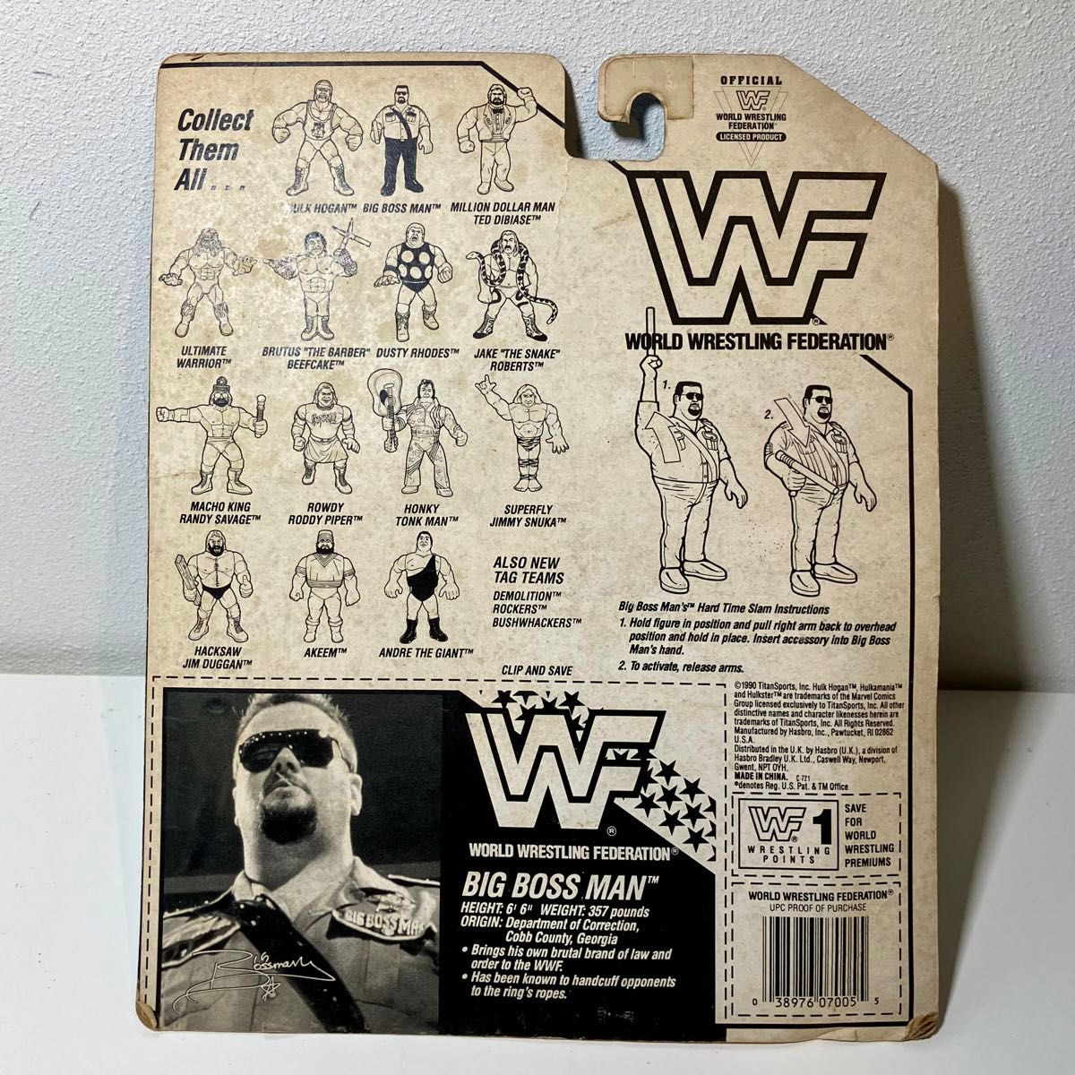 ハズブロ WWF ビッグ・ボスマン フィギュア プロレス 絶版 未 ハズブロ WWF ビッグ・ボスマン フィギュア プロレス 絶版 未