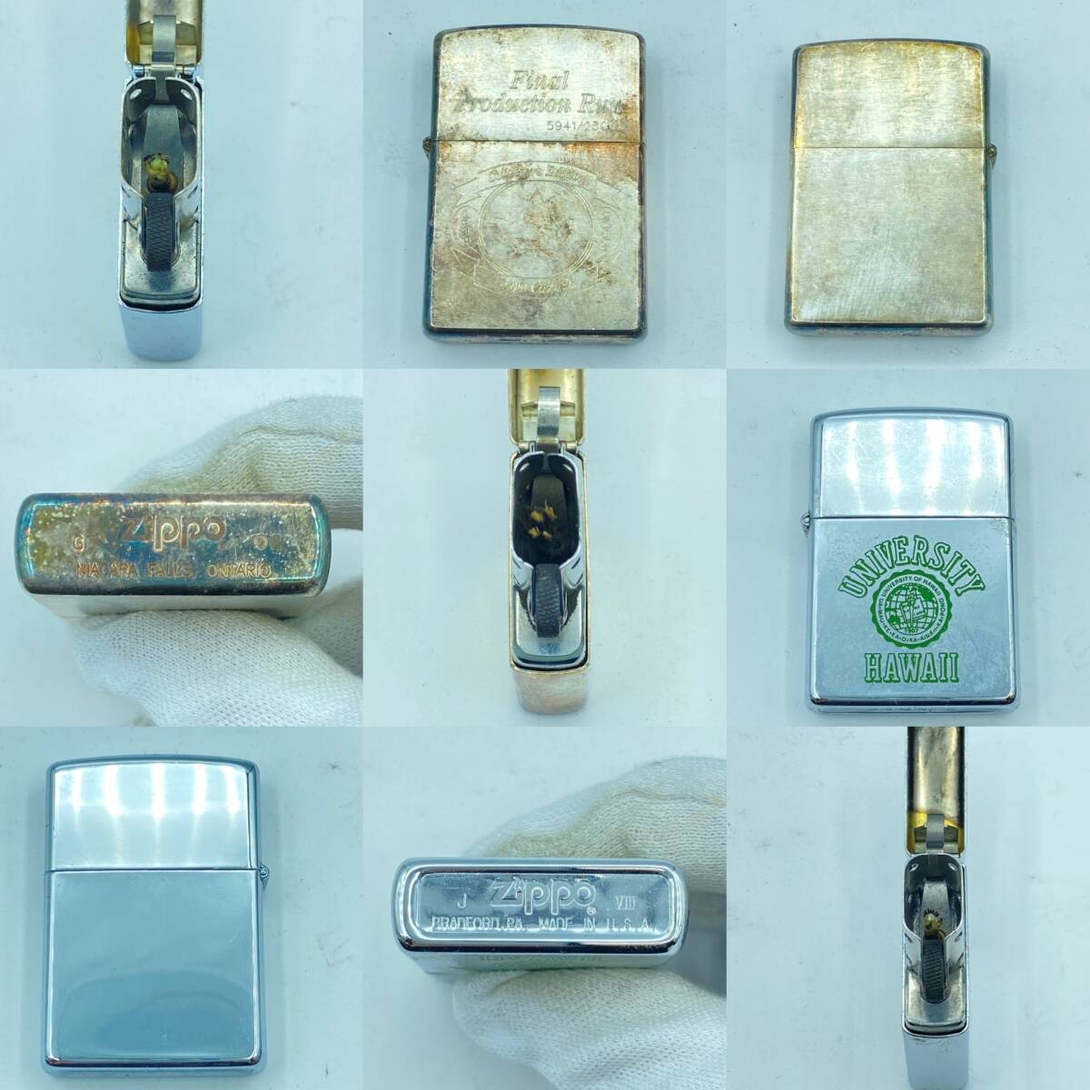 『AA1』21点　ZIPPO　ジッポー　リミテッド　ハワイ　サンダーバード　シルバーカラー　14点火花あり　着火未確認　喫煙具　ライター　現状_画像9