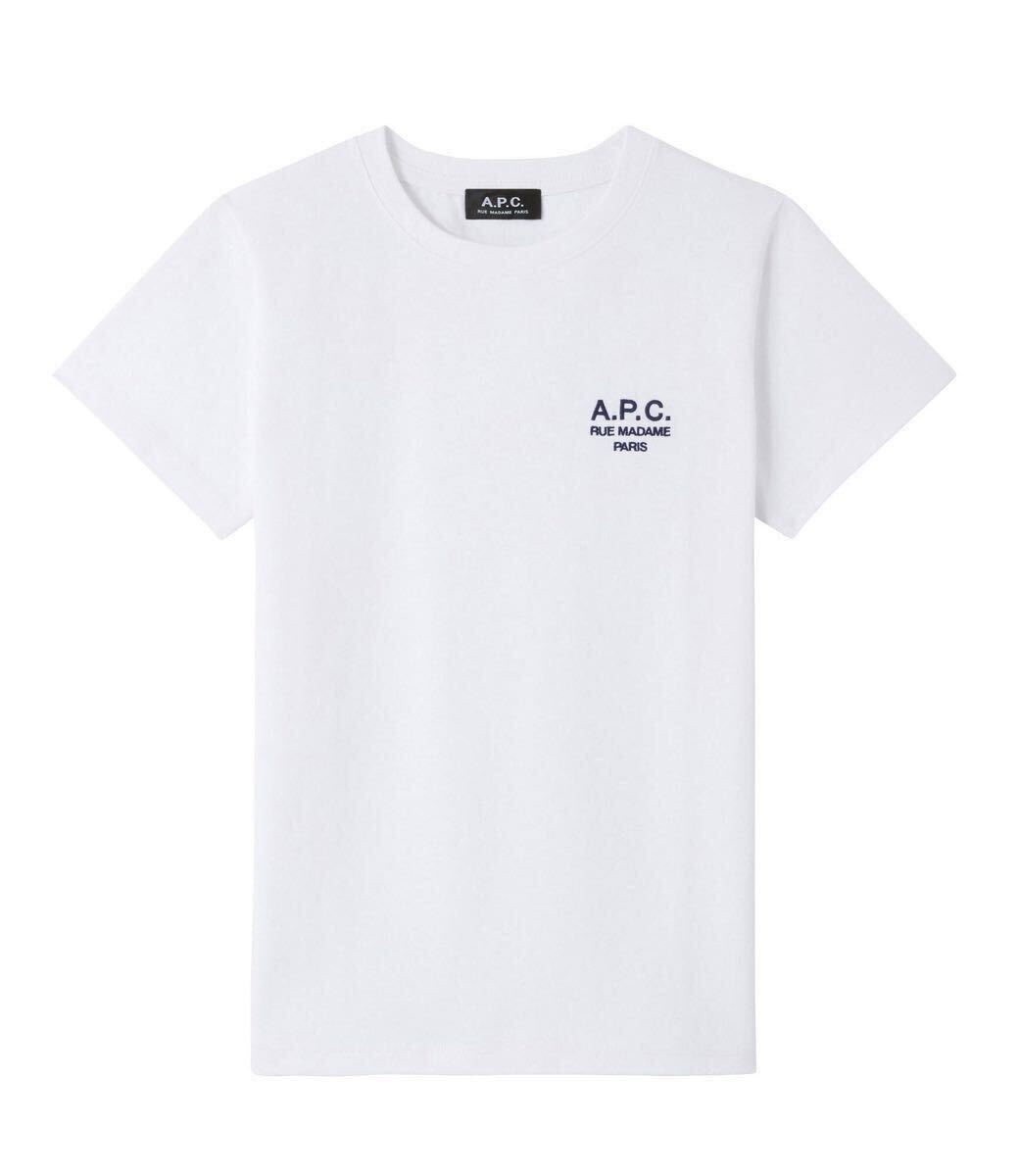 XL 新品 A.P.C. アーペーセー 定番 刺繍 ロゴ Denise Tシャツ 定1.54万 白 ホワイト レディース APC 厚手 2023SS 半袖 ミニロゴ_画像9