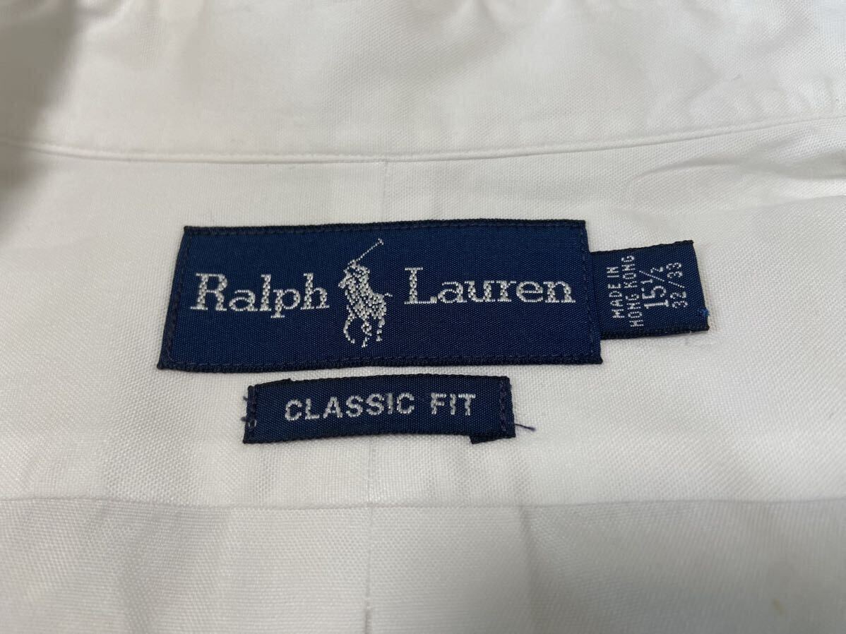 ポロラルフローレン POLO RALPH LAUREN スモールポニー　紺単色刺繍　長袖ボタンダウンシャツ　151/2 32/33クラシックフィット_画像6