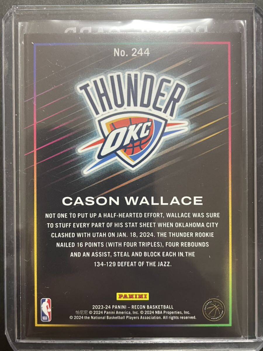 Cason Wallace Panini Recon Bronze 99/299 ルーキーカード NBA カード 2023/24の画像3