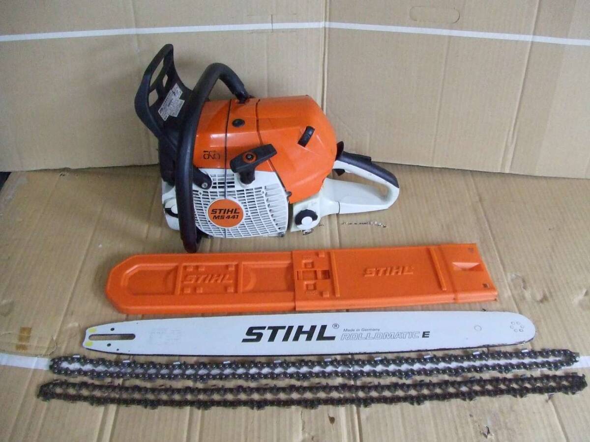 STIHL スチール チェンソーMS441 排気量70.7 2008年製 実働品の画像1