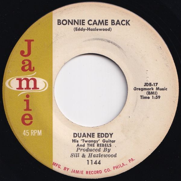 Duane Eddy Bonnie Come Back / Lost Island Jamie US 1144 206675 R&B R&R レコード 7インチ 45_画像1