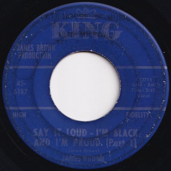 James Brown Say It Loud - I'm Black And I'm Proud King US 45-6187 206691 SOUL FUNK ソウル ファンク レコード 7インチ 45_画像1