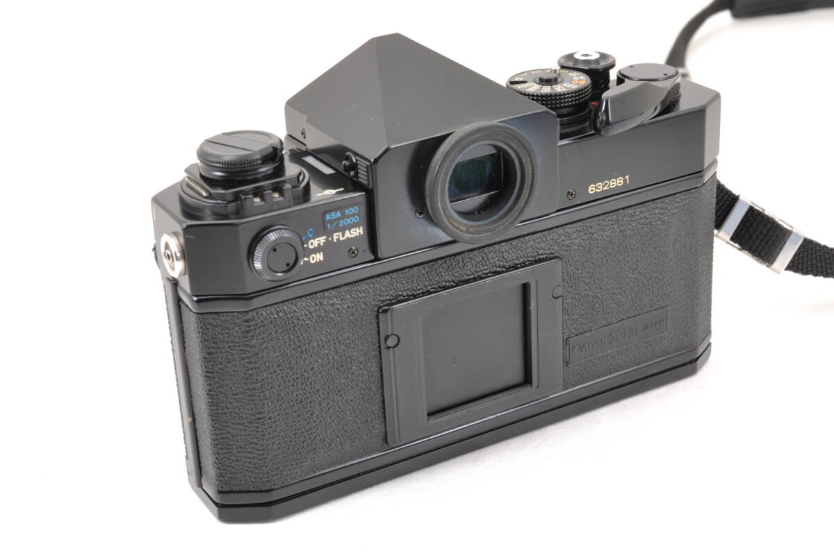 [KRK29]キヤノン F-1 後期モデル フィルム一眼レフカメラ ブラックボディ本体 フィルムカメラ Canonの画像6