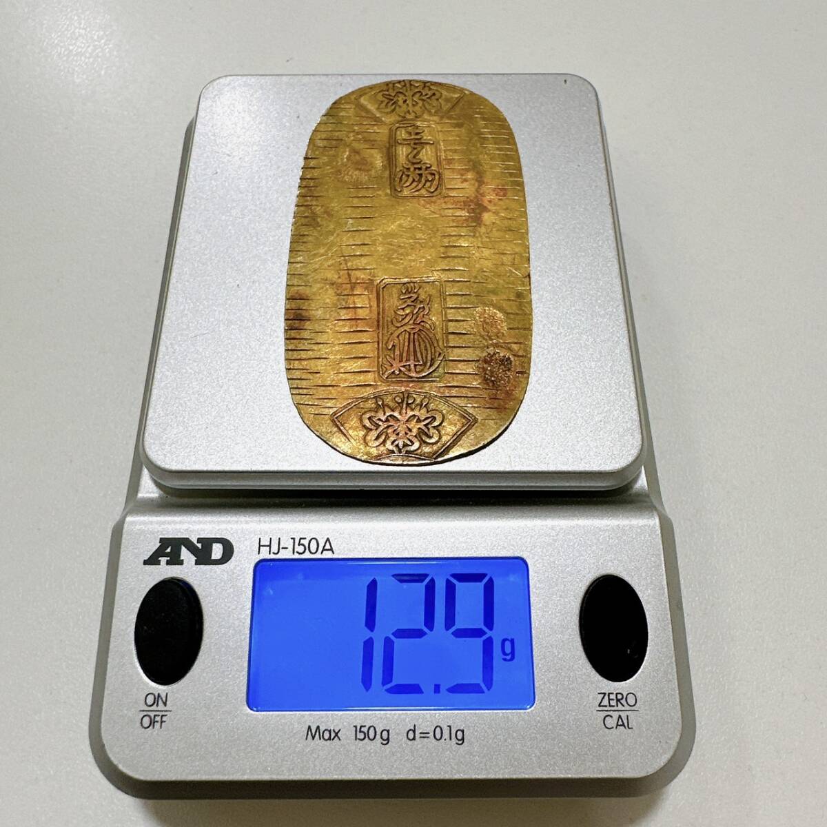 [TOA-5846]1 jpy ~ writing . small stamp gold amount eyes approximately 12.9g approximately 61.2% reverse side stamp . stamp god old coin money small stamp small stamp gold large size gold old gold silver collection present condition storage goods 