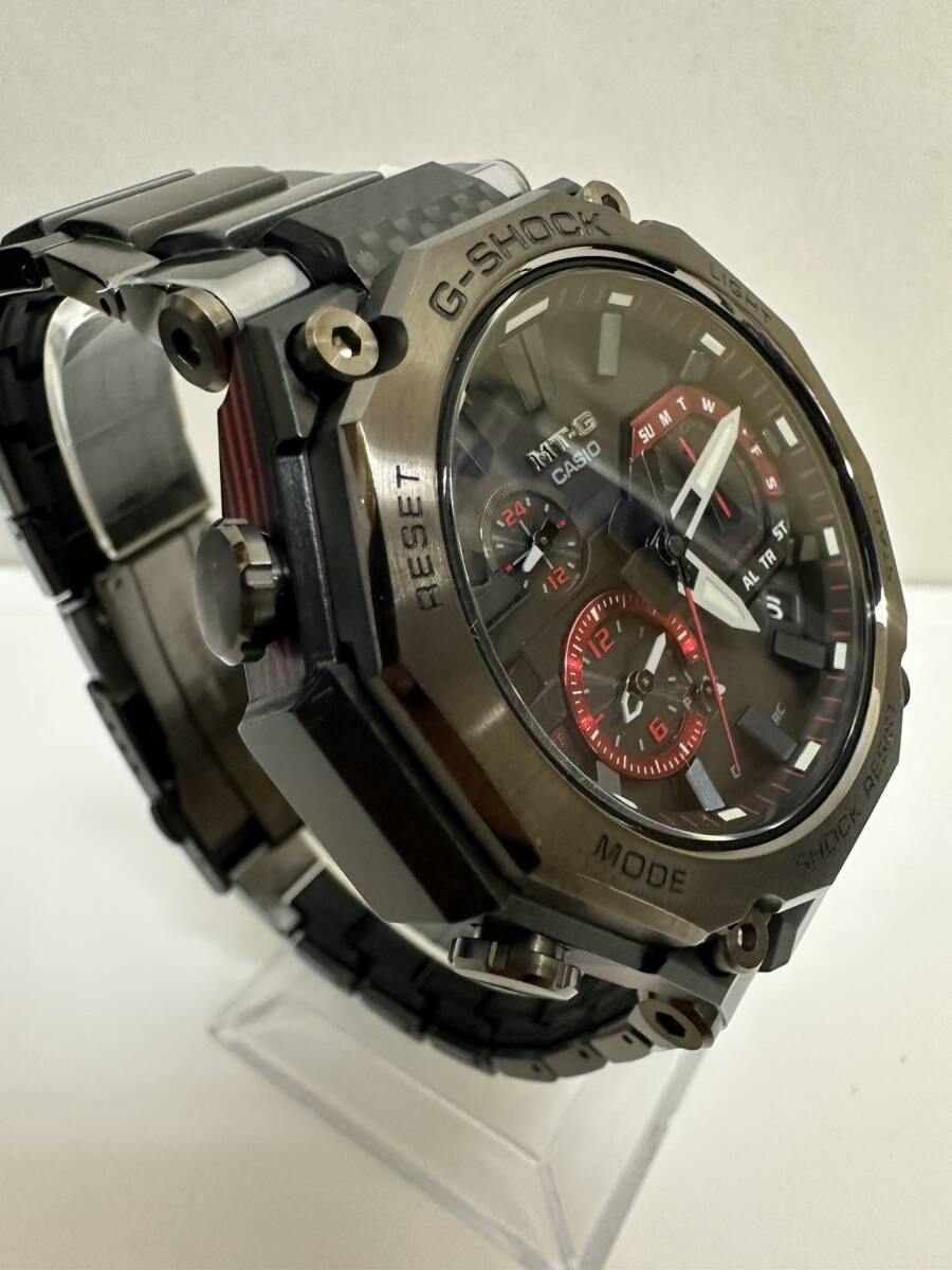 【DK 22339】1円～ G-SHOCK MT-G MTG-B20000 電波ソーラー クロノグラフ ブラック文字盤 デイト メンズ腕時計 稼働品 箱/説明書付 現状品の画像4