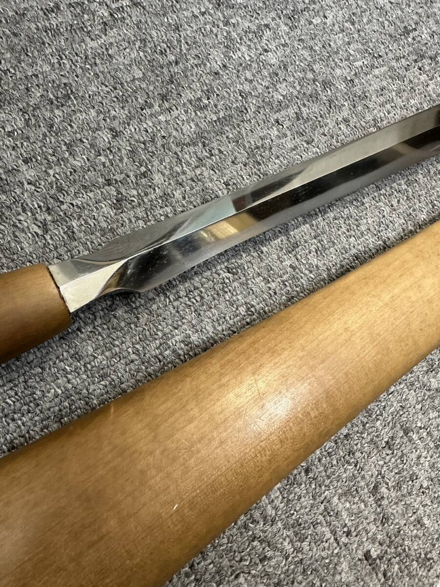 【DK 23929】槍 三角槍 兼辻 長さ29.0cm 目釘1個 銃砲刀剣類登録証有 やり 武器 時代武器 アンティーク 静岡県教育委員会 詳細不明 現状品_画像2