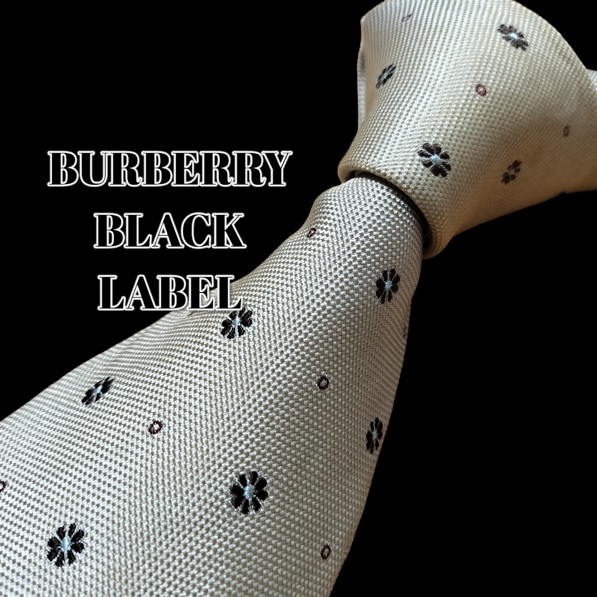 ★BURBERRY BLACK LABEL★　ベージュ系　総柄　日本製