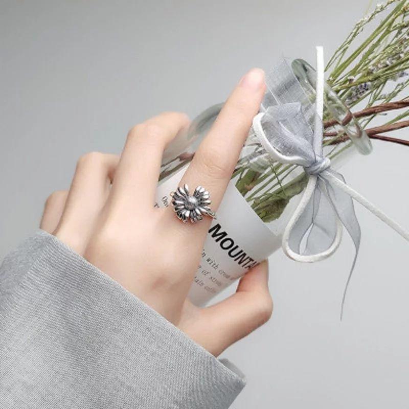 #51　アンティーク調フラワーリング　シルバー　S925　指輪　韓国　匿名配送_画像10