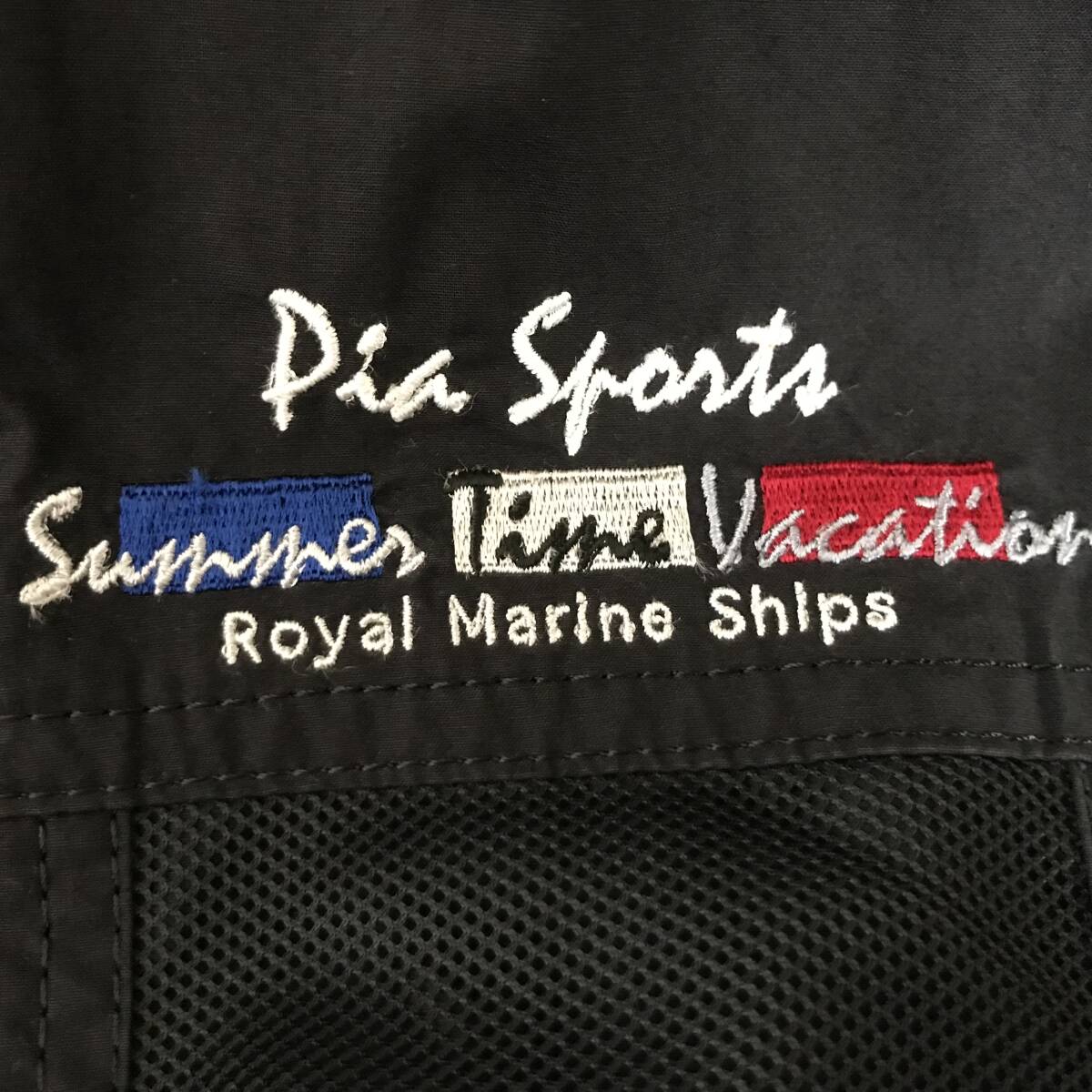 PIA SPORTS summer time vacation ピアスポーツ メンズ 裏メッシュ 切り替えフルジップベスト 良品 size Ⅲ_画像5