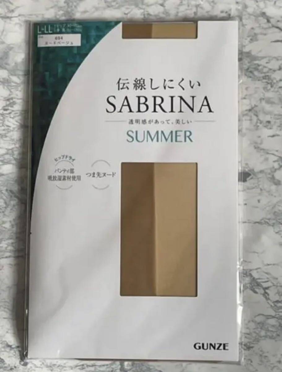 グンゼ サブリナ サマー 夏用パンスト 日本製 ヌードベージュ L〜LL 6足セットの画像2
