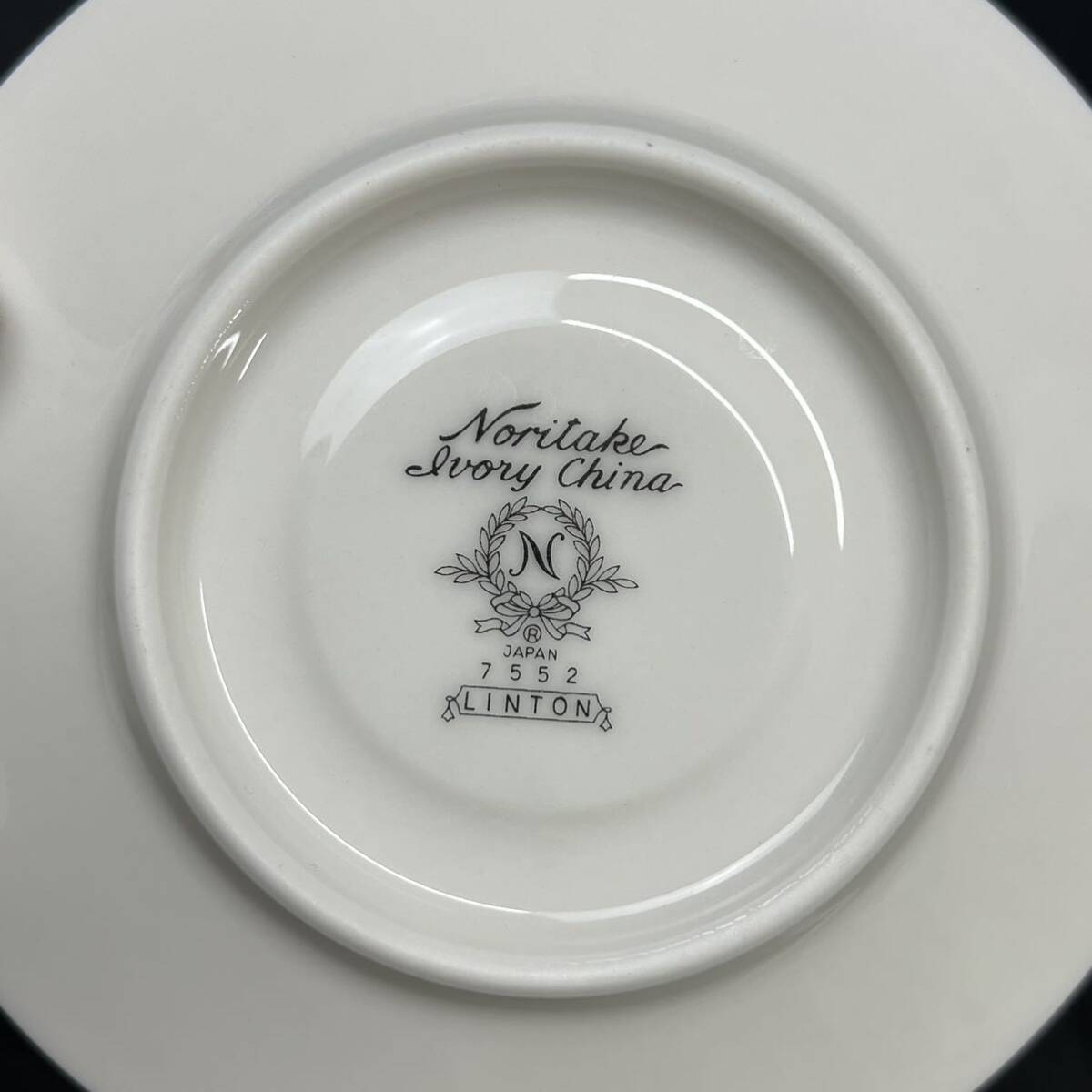 ノリタケ デミタス カップ＆ソーサー 　6客セット　リントン　LINTON　7552　ゴールドライン　金彩　レトロ　Noritake　アイボリーチャイナ_画像6