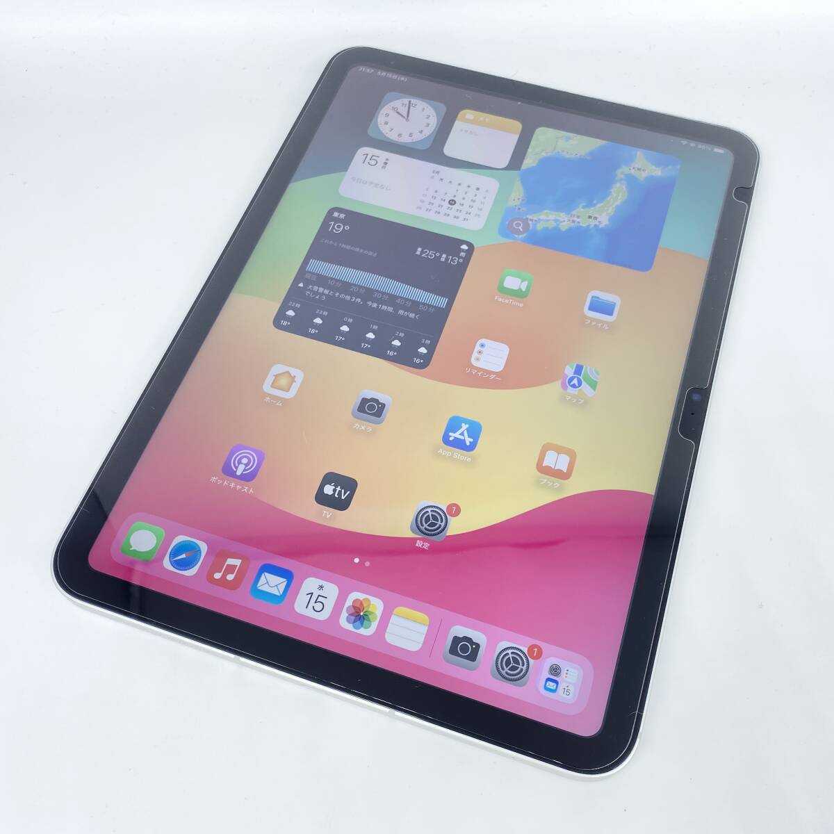 即配【美品】Apple iPad 第10世代 64GB A2757 MQ6J3J/A シルバー Cellularモデル 動作確認済 送料無料_画像2