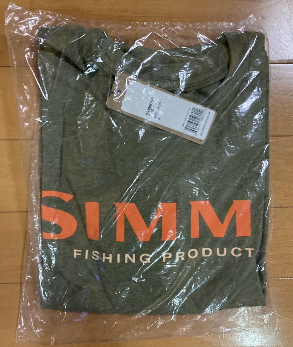 Simms シムス 半袖 Tシャツ M 新品 T-shirt 大きめ メンズ オリーブ フィッシング シムズ 日本未発売 釣り